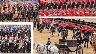 TROOPING THE COLOUR Major Generals Review 2024 THIS HAPPENED at Horse Guards Parade in London [upl. by Lea152]