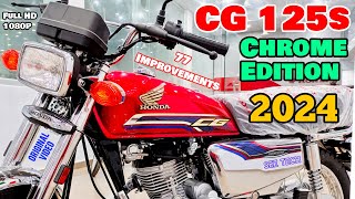 Honda CG 125 Self Start Chrome Edition 2024 Model Red [upl. by Ogaitnas]