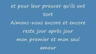 mon premier et mon seul amourlyric [upl. by Ecinrahs743]