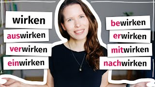 8 Verben mit „wirken“ Kennst du alle Bedeutungen Deutsch B2 C1 [upl. by Thin]