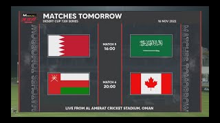 Oman vs Canada 6th T20I Match  Desert Cup T20 Series  2022 [upl. by Maighdiln]