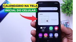 Como adicionar calendário na tela inicial do Celular [upl. by Enuahs]