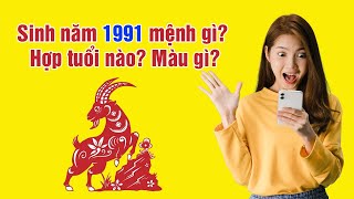 Tuổi Tân Mùi Sinh Năm 1991 Mệnh Gì Xung  Hợp Với Tuổi Nào Màu Nào [upl. by Brandyn356]