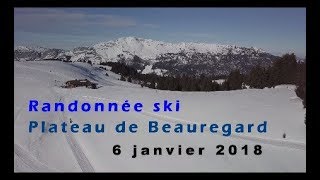 Randonnée ski au plateau de Beauregard à La Clusaz [upl. by Tezile]