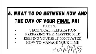 APC Mates What to do between now and the day of your final PRI Part 2  The SAICA APC [upl. by Chaille]