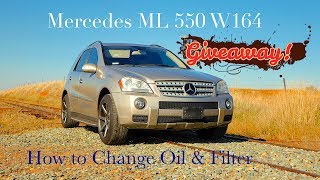 Mercedes W164 ML550 Oil Change  GIVEAWAY  MrCarMAN [upl. by Marquet202]