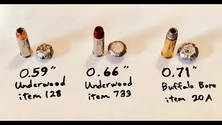 38 Special P Hollow Point Shooting Test Underwood 158 gr v Buffalo Bore 158 gr v Underwood 125 gr [upl. by Swope]