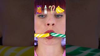 ASMR Emoji Takis Banana Lollipop shorts [upl. by Nirehtac]