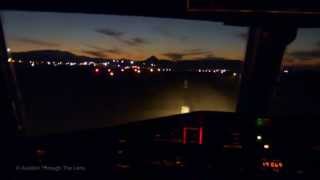 Jetstream 41 Heraklion to Athens Cockpit video  Night HD [upl. by Lietman]