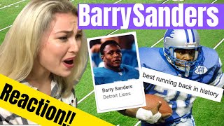 New Zealand Girl Reacts to BARRY SANDERS TOP 50 PLAYS IN THE NFL [upl. by Leor]