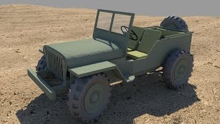 Modeling a Willys Jeep in Maya Part 25 [upl. by Atteirneh]