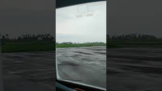 ATR Taxiing at Sittwe Airport Mid Monsoon [upl. by Annitsirhc]