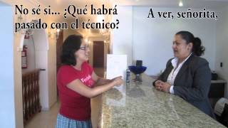 Real Spanish conversations an issue at the hotelun problema en el hotel [upl. by Ellerret]