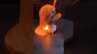 Glass VS plaster statue glass glassvsobjects satisfying asmr craft art [upl. by Brenna]