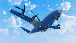 TriCargo Service 991 crash animation  Turboprop Flight Simulator [upl. by Dnalyk648]