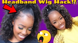 Headband Wig HACK Hiding The Headband QUICK amp SIMPLE Steps  MARY K BELLA  MyFirstWigCom [upl. by Annot]