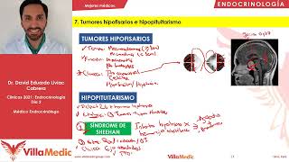 Tumores hipofisarios e hipopituitarismo  Endocrinología  Villamedic Clínicas 2021 [upl. by Estella]