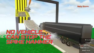 No car can withstand the power of spike hammers and crushers Baby Storm shorts car minecraft [upl. by Aikemal]