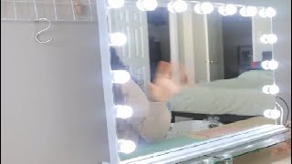 FENCHILIN Vanity Mirror with Lights Review SUPER BRIGHT and Dimmable Vanity Light [upl. by Fredella]