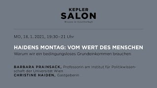 Kepler Salon VOM WERT DES MENSCHEN Warum wir ein bedingungsloses Grundeinkommen brauchen [upl. by Dahsra214]