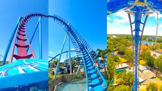 Every Roller Coaster at SeaWorld Orlando Pipeline Edition Front Seat POV 4K [upl. by Tempa]