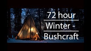 3 DAYS WINTER BUSHCRAFT DIY TIPI SIMPLE TORCH OUTDOOR COOKING ETC [upl. by Alber829]