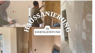 Krankenlager  Spachteln bis zum Umfallen  Haussanierung in Eigenleistung🏡🧱👷‍♂️ [upl. by Annej]