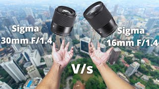 Sigma 16mm Lens Unboxing amp Review 💥 Sigma 16mm vs Sigma 30mm lens for Sony a6400 mirrorless camera [upl. by Hatfield]