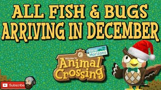 ACNH ALL NEW FISH AND BUGS IN DECEMBER Animal Crossing New Horizons December Fish amp Bugs [upl. by Nerwal]