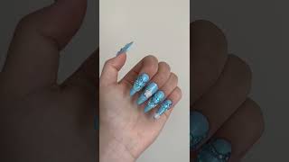 my birthday party nails  newnails nails nailart nailartist chronosaurusnails bluenails [upl. by Hilleary]