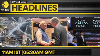 PM Modi Meets Blinken In Laos  Pakistan 20 Killed In Coal Mine Attack  WION Headlines [upl. by Torhert257]