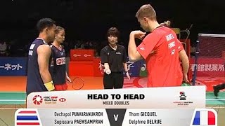 PiavaranukrohPaewsampran tha vs GicquelDelrue fra  Finals  Kumamoto Masters Japan 2024 [upl. by Nairde]