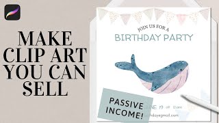 How To Create Watercolor Clipart To Sell Using Procreate  Passive Income Pt1 [upl. by Blank]