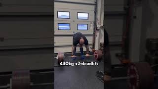 Hafthor Bjornsson 430kg Deadlift x2 getting stronger and stronger [upl. by Stubstad]