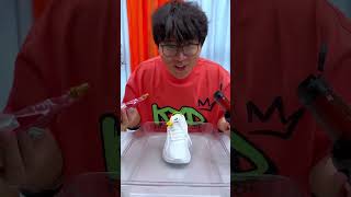 WHITE SHOES KETCHUP TESTING SHOES CLEAN [upl. by Riatsila]