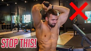 How To PROPERLY Overhead Dumbbell Tricep Extension  3 Muscle Gain Variations [upl. by Subak]