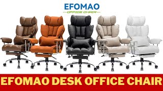 Efomao Desk Office Chair  PU Leather Computer Chair  Executive Office Chair  Big Office Chair [upl. by Dnartreb]