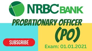 NRBC Bank Question Solution  PO  Exam 01012021 [upl. by Adne]