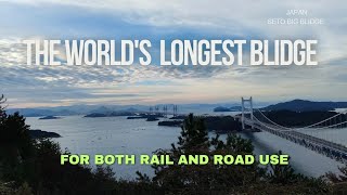 The worlds longest bridge for both rail and road use the Seto Ohashi Bridge in japan [upl. by Muhcan]