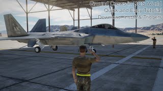 DCS World  Animated Ground Crews  Tutorial [upl. by Eelnayr]