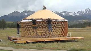 How Its MadeColorado Yurt Company Yurt Pitch Behind the Scenes [upl. by Fronniah]