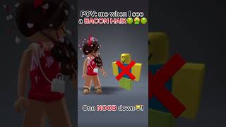 EWW BACONS🤢🤮🗑️🗑️ roblox robloxshorts fyp fendigamingroblox youtubefeed [upl. by Llerrah]