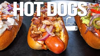 3 RIDICULOUSLY DELICIOUS HOT DOG RECIPES  SAM THE COOKING GUY [upl. by Idolem]