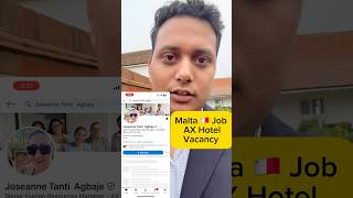 AX Hotel Malta Hiring Now  Malta LinkedIn Recruitment  Free Jobs  Full video on my channel [upl. by Tilden364]