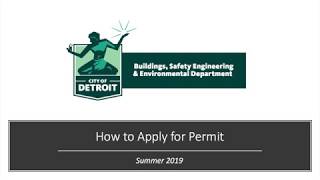 City of Detroit AccelaeLAPS Video Tutorials How to Apply for Permit [upl. by Rovelli37]