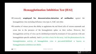 Hemagglutination And Hemagglutination Inhibition Test [upl. by Paynter841]