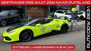 Gestrande RS6 moet direct naar Duitsland  Forged Carbon upgrade Lamborghini Huracan Spyder [upl. by Rakabuba]