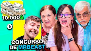 DINERO o CONCURSO de MrBeast 🔥 QUE PREFIERES con mis PADRES 😅 Sandra Cires Play [upl. by Dlorag259]