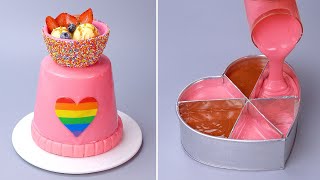 Wonderful PINK Chocolate Cake Decorating Ideas  Amazing Cake and Dessert Compilation [upl. by Odarbil]