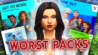 playing with only the WORST RATED packs in the sims 4 [upl. by Arat]